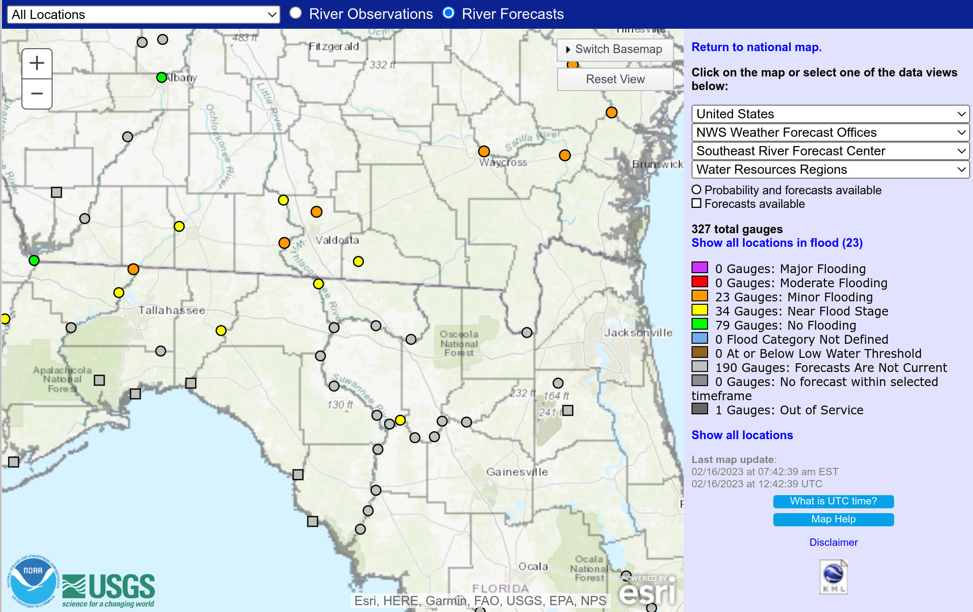 River Forecasts 2023-02-16