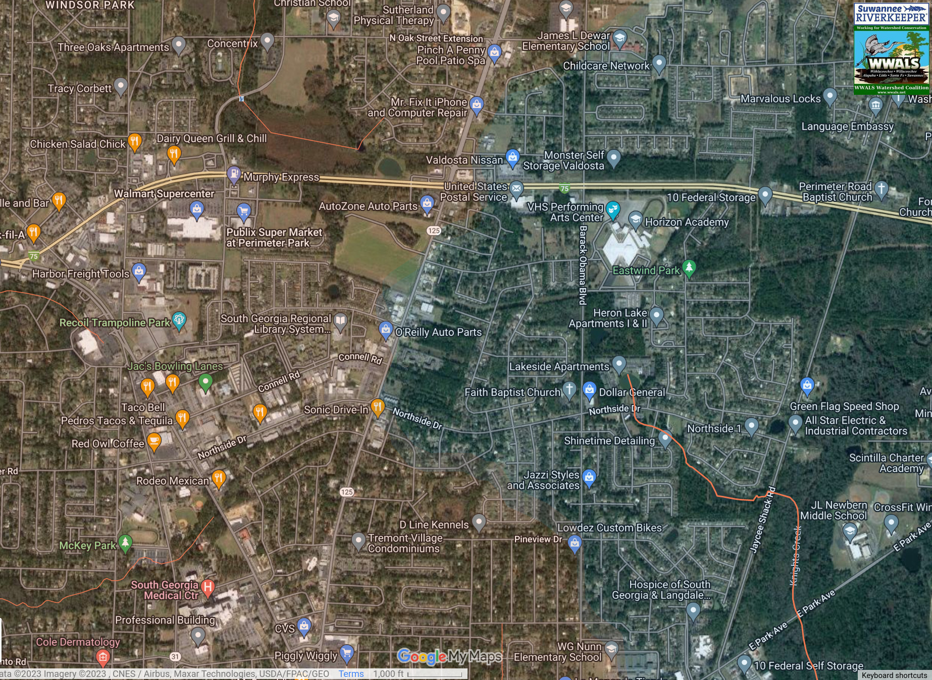 Cluster 3 in WWALS Suwannee River Basin Map