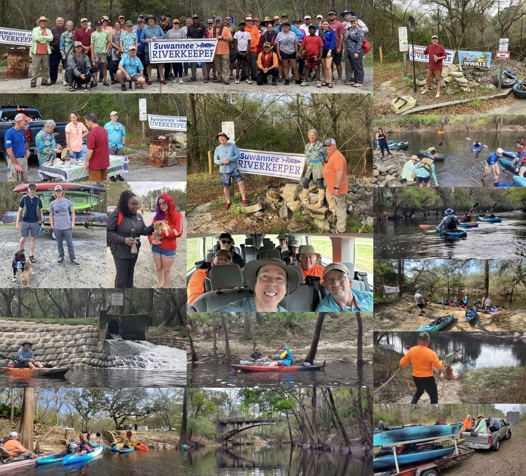 Mayor, WWALS, Chairman; banners; boaters; outfall; Spook Bridge