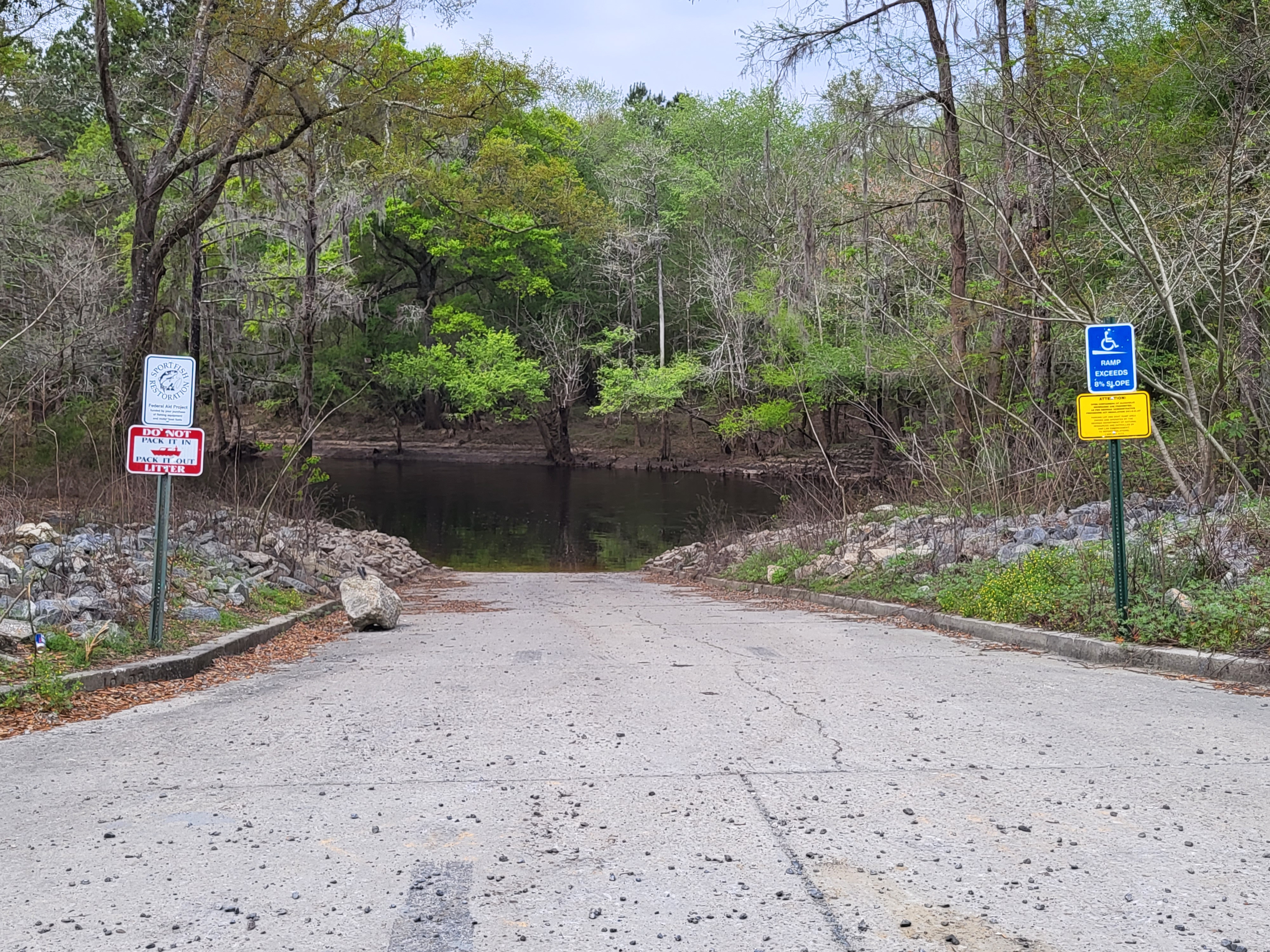 Troupville Boat Ramp Sign, Little River @ GA 133 2023-03-09