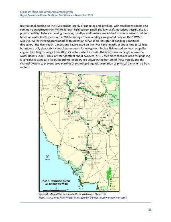 Figure 61. Map of the Suwannee River Wilderness State Trail