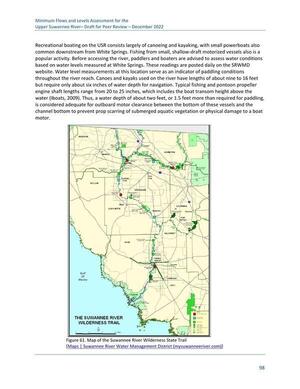 [Figure 61. Map of the Suwannee River Wilderness State Trail]