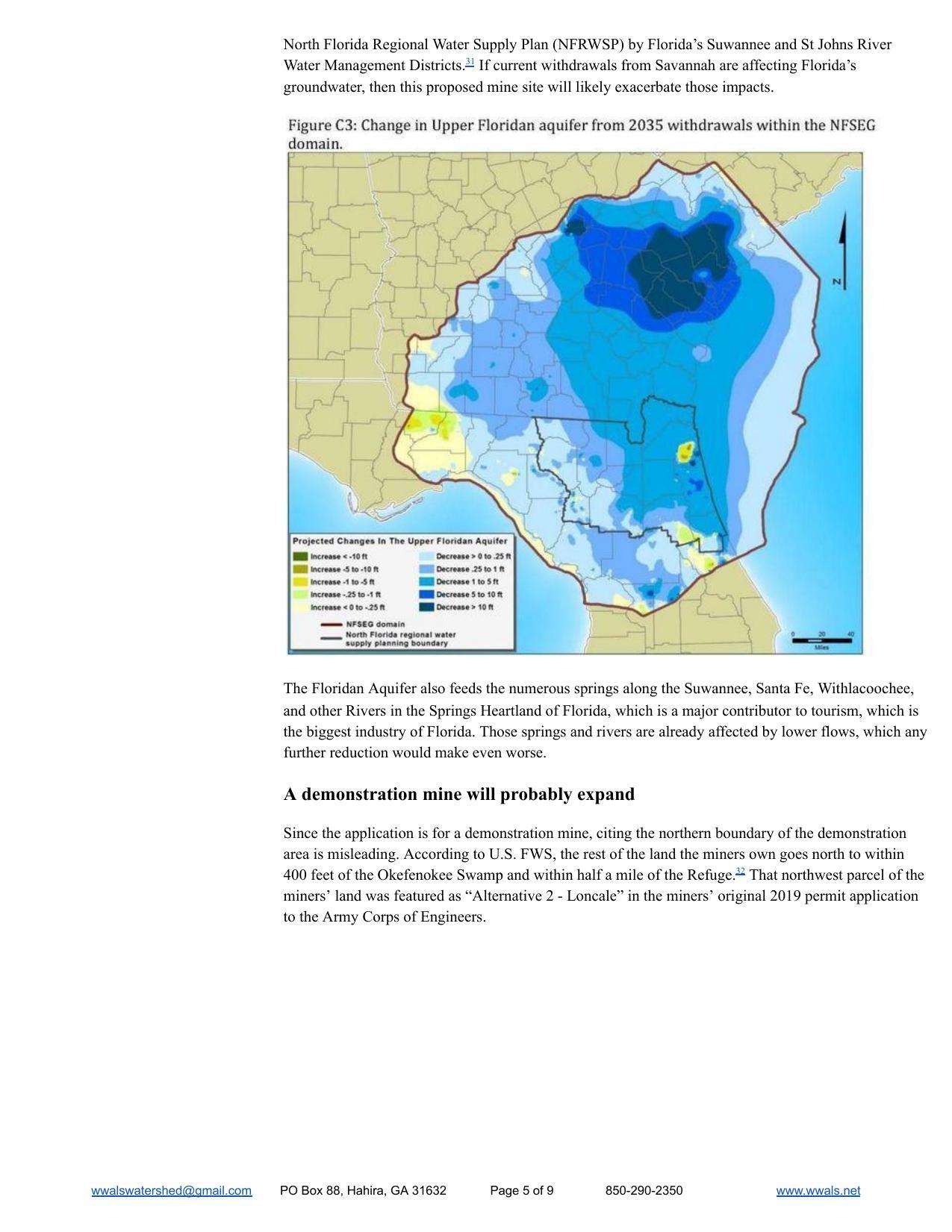 A demonstration mine will probably expand