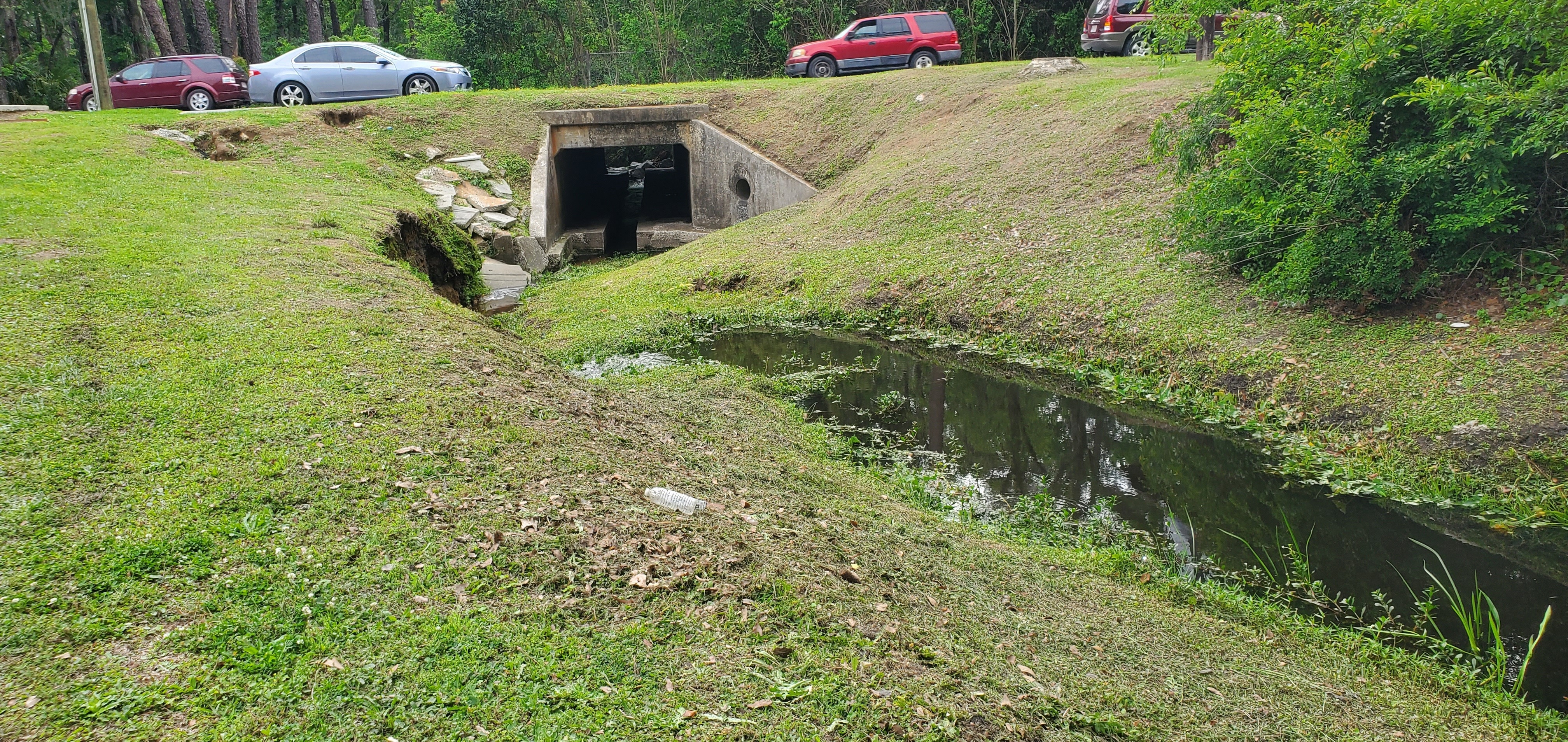 Ashley Street culvert, Two Mile Branch, 2023-03-29, 15:59:43, 30.8672242, -83.2858507