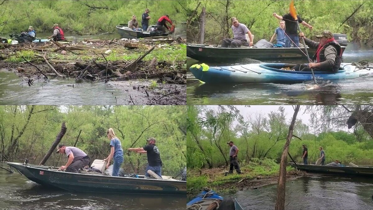 Collage @ Cleanup below Knights Ferry, Withlacoochee River 2023-04-08