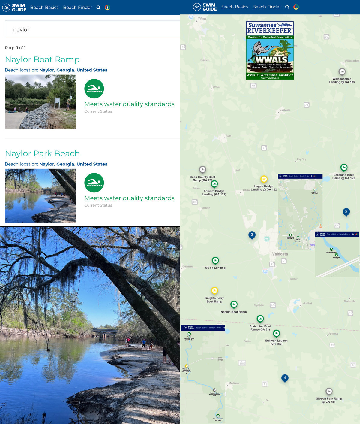 Sites and Swim Guide Map 2023-04-18