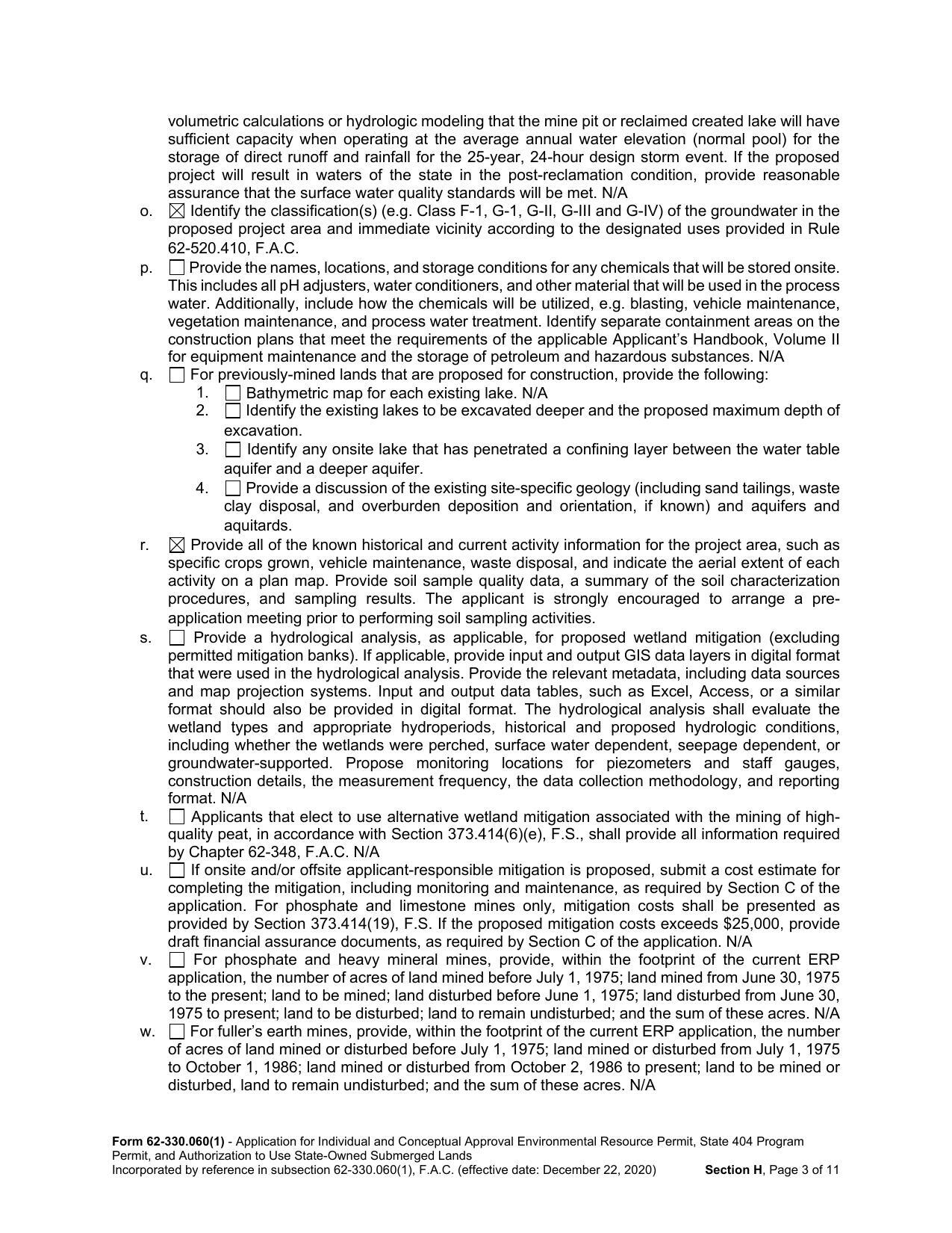 application, the number of acres of land mined before July 1, 1975; land mined from June 30, 1975