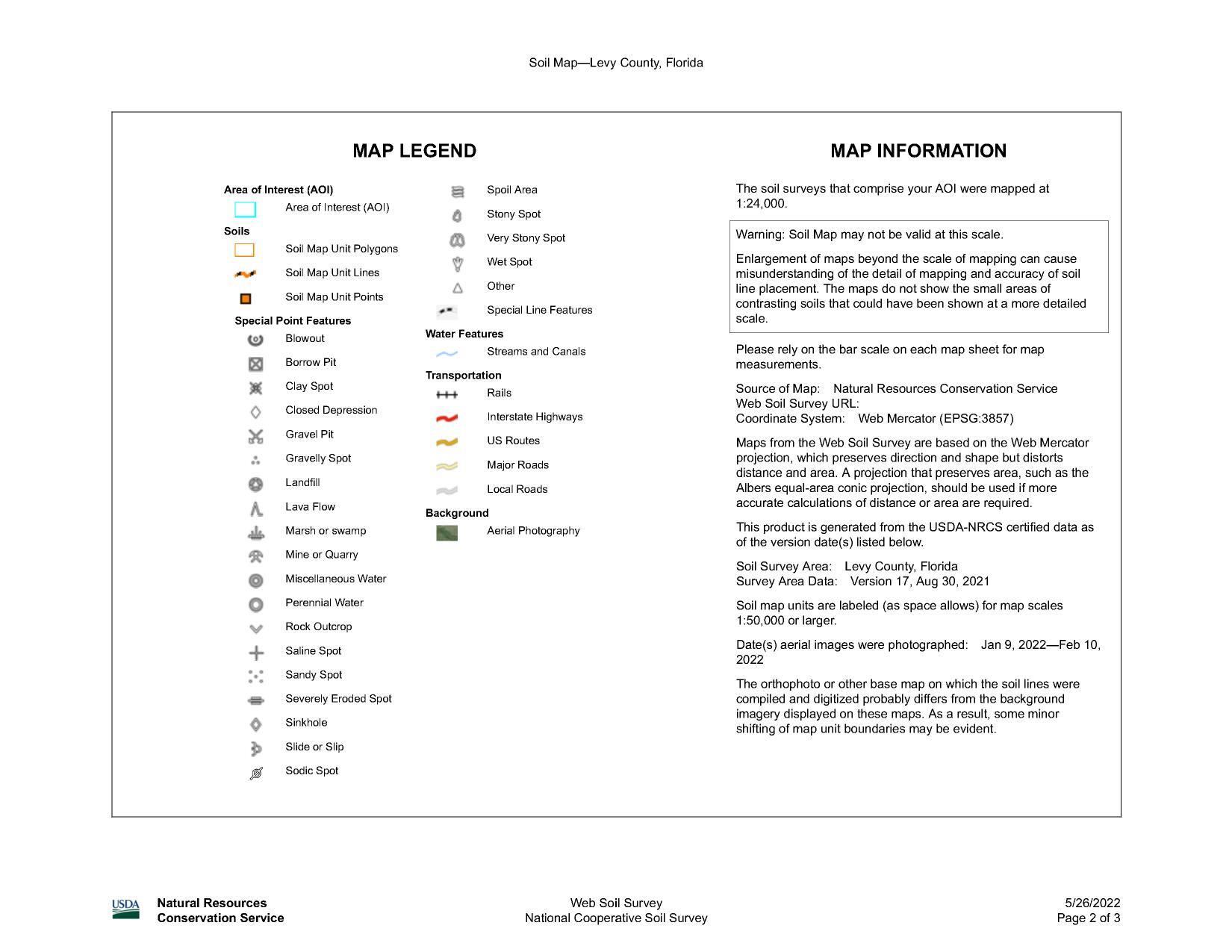 Soils Map Legend