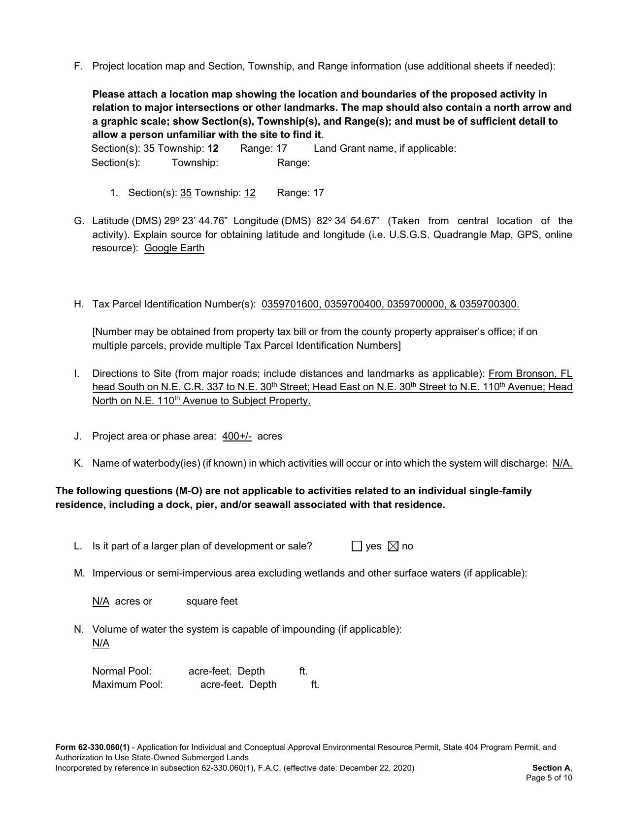 Incorporated by reference in subsection 62-330.060(1), F.A.C. (effective date: December 22, 2020) Section A,