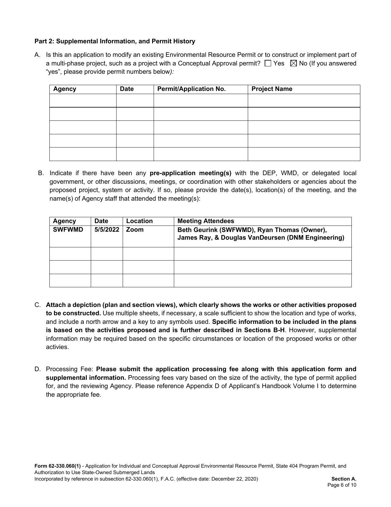 Incorporated by reference in subsection 62-330.060(1), F.A.C. (effective date: December 22, 2020) Section A,