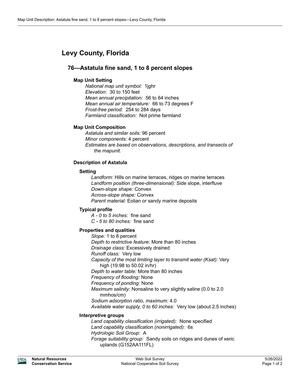 [Map Unit Description: Candler fine sand, 1 to 5 percent slopes--Levy County, Florida]