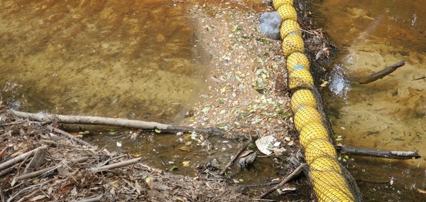 Trash in Baytree Road Watergoat, Two Mile Branch