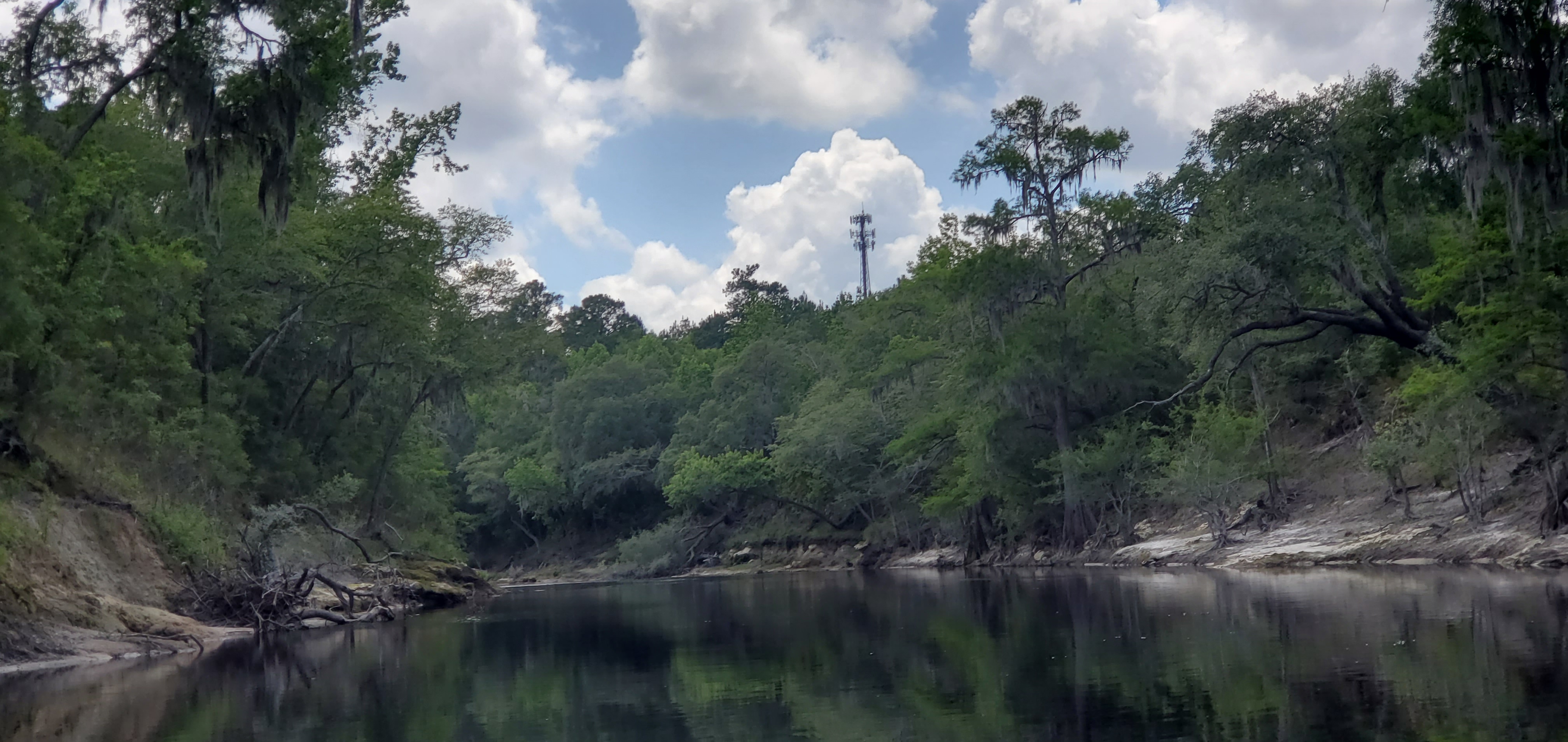 White Springs communication tower, 14:25:49, 30.3293156, -82.7343371