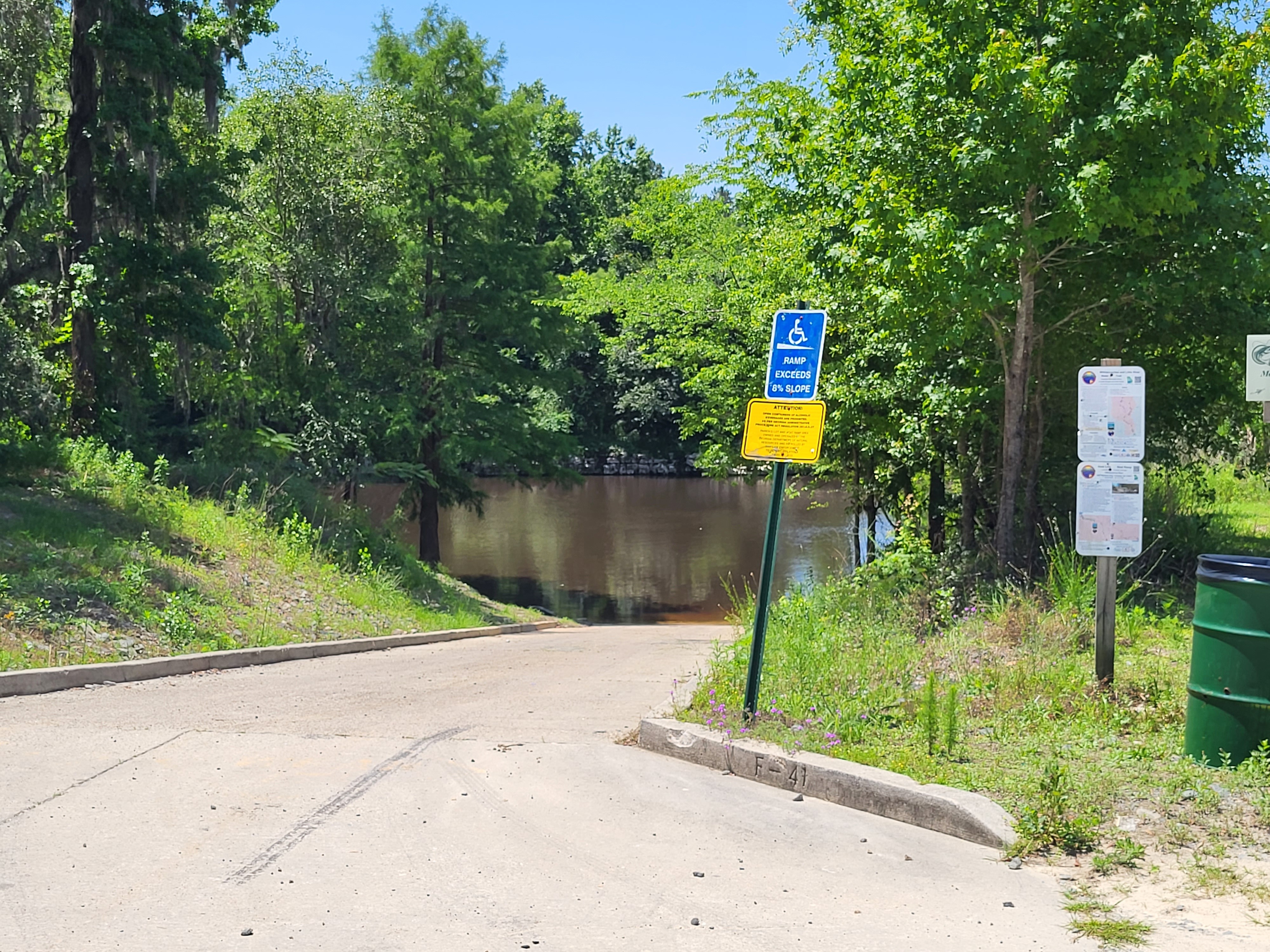 State Line Boat Ramp Sign, Withlacoochee River @ Madison Highway 2023-05-25