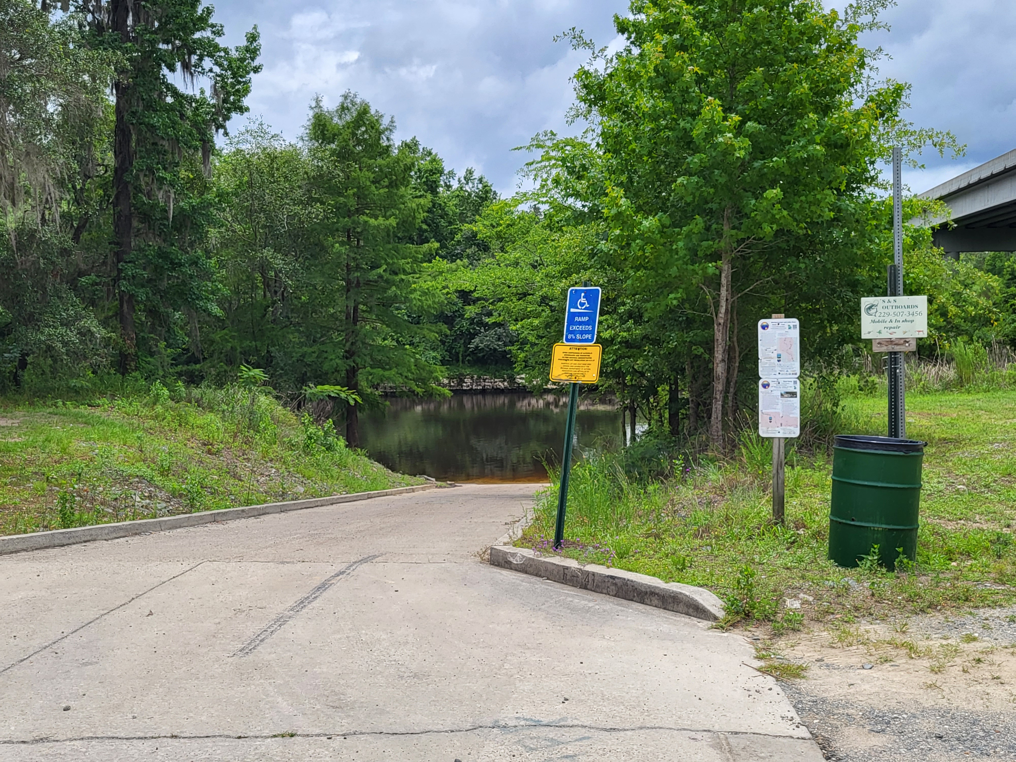 State Line Boat Ramp Sign, Withlacoochee River @ Madison Highway 2023-06-01