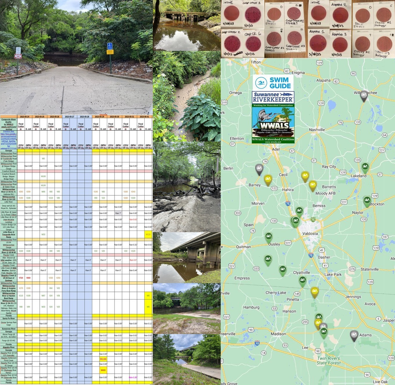 Chart, Rivers, Swim Guide Map 2023-06-01