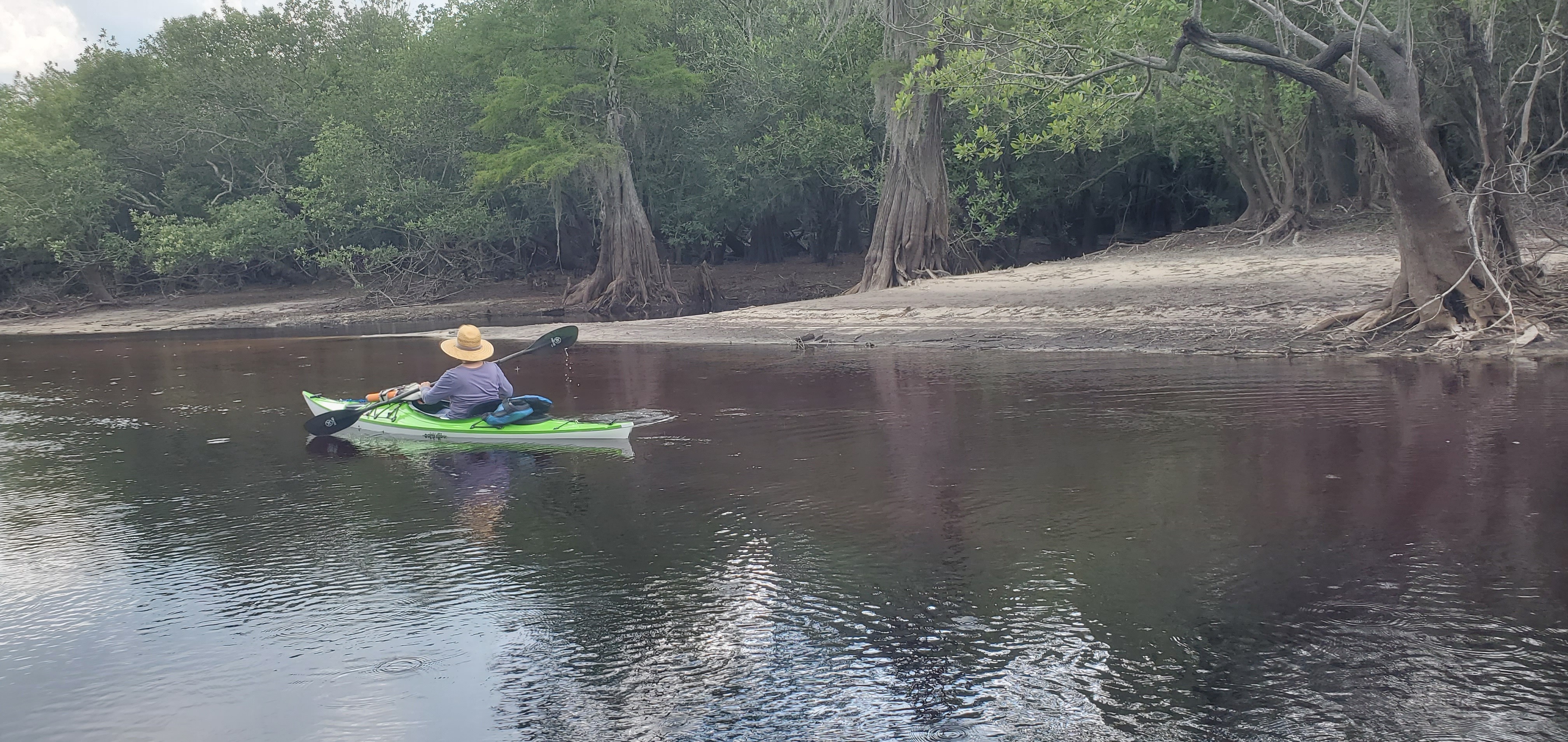 Shirley Kokidko reaches Tatum Creek, 14:47:48, 30.7141608, -82.5226575