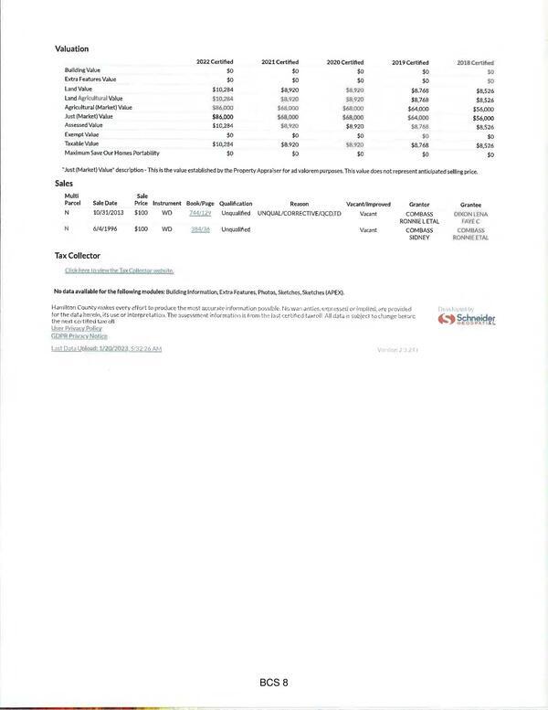 Property Appraiser record (2 of 2)