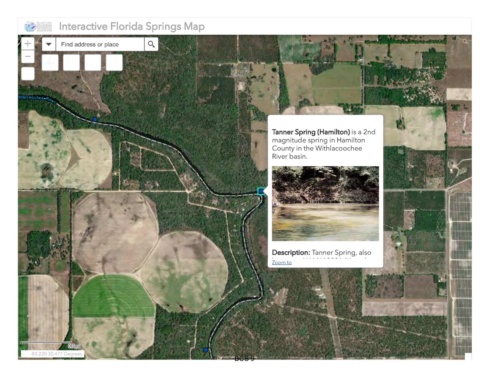 Interactive Florida Springs Map