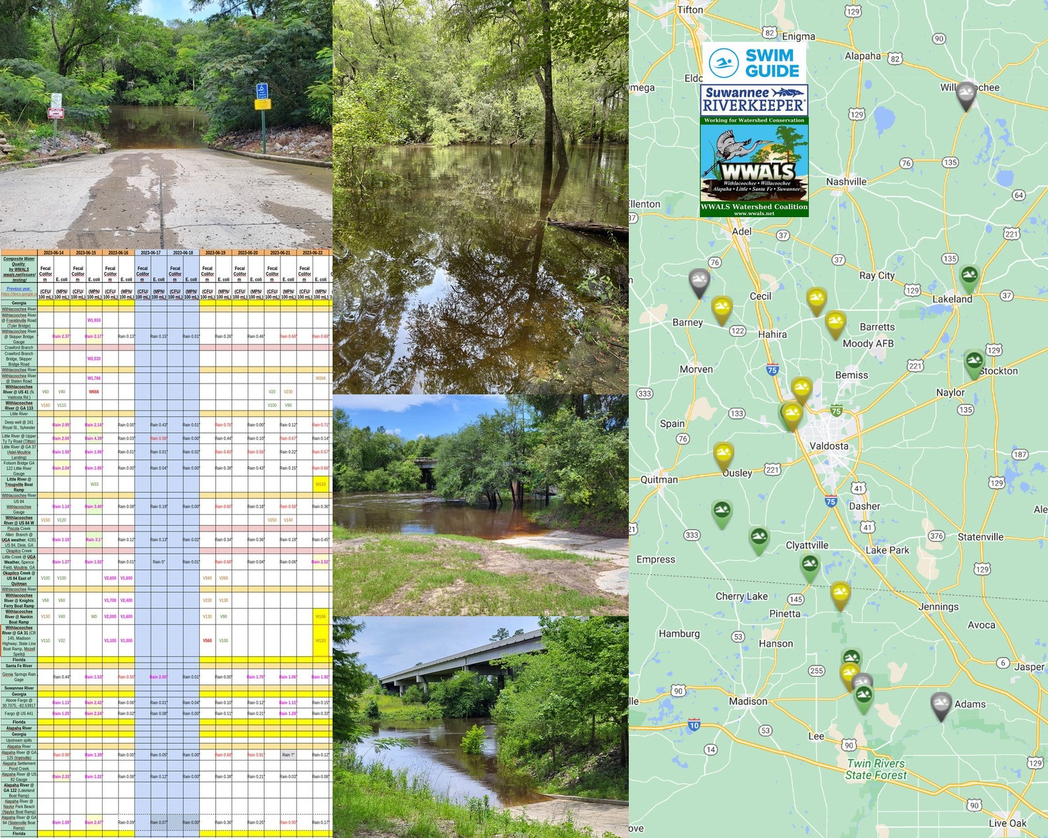 Chart, River, Swim Guide Map 2023-06-22