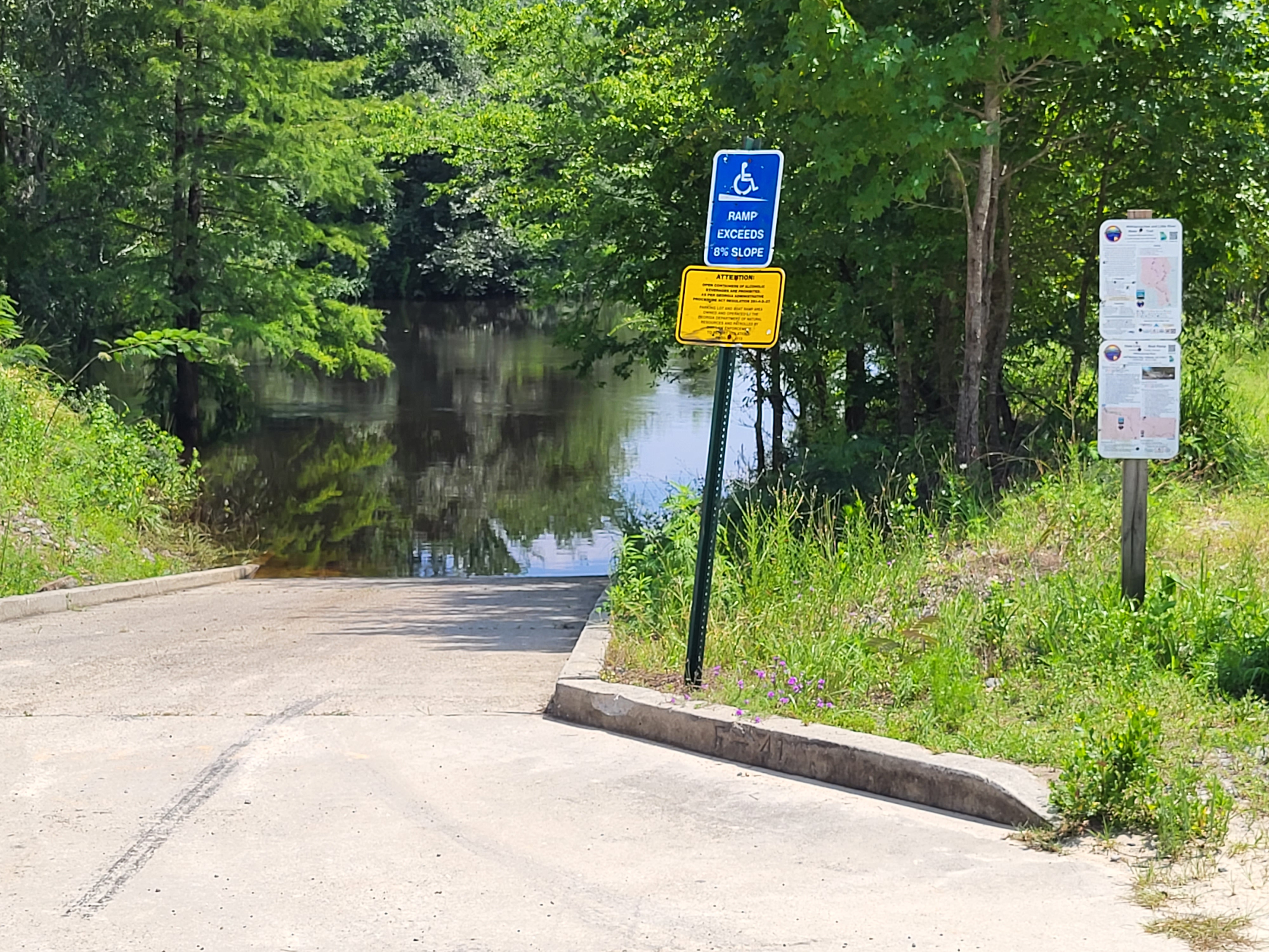 State Line Boat Ramp Sign, Withlacoochee River @ Madison Highway 2023-06-29