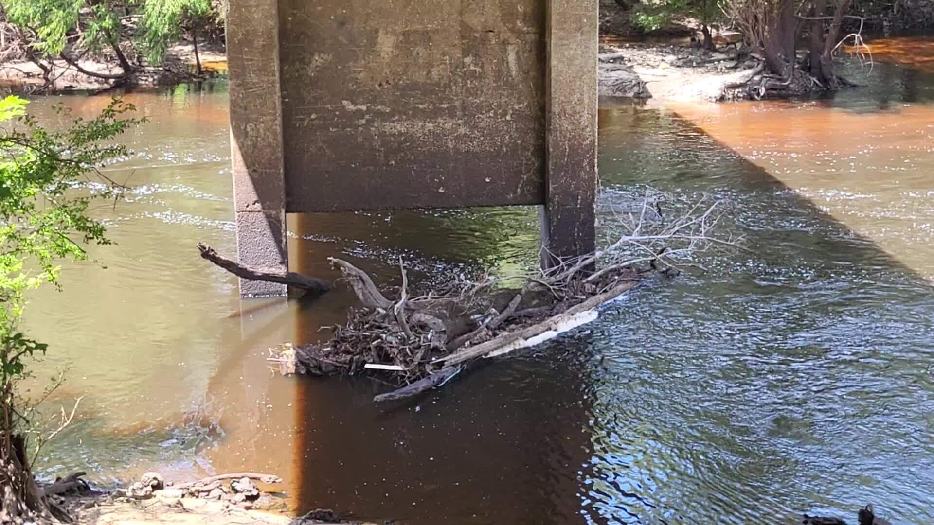 Movie: Water Level and Flow, Nankin Boat Ramp, Withlacoochee River @ Clyattville-Nankin Road 2023-07-13