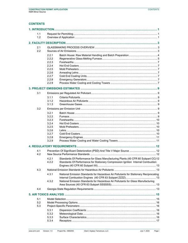 Table of Contents