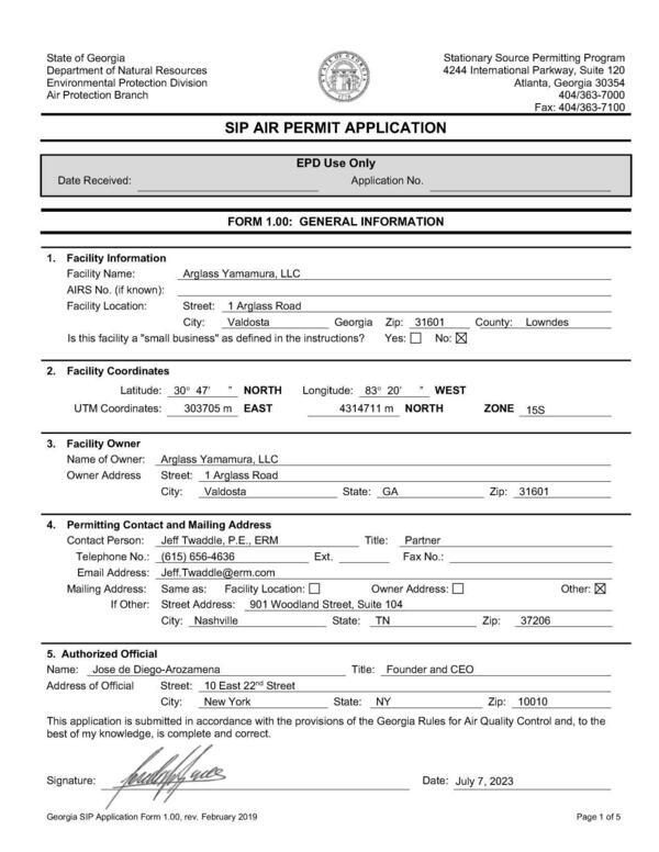 SIP AIR PERMIT APPLICATION