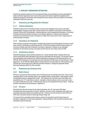 [3. PROJECT EMISSIONS ESTIMATES]