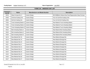 [FORM 2.00 – EMISSION UNIT LIST]