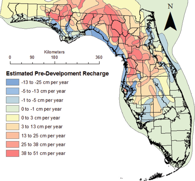 Estimated Pre-Development Recharge, online 2018-09-30