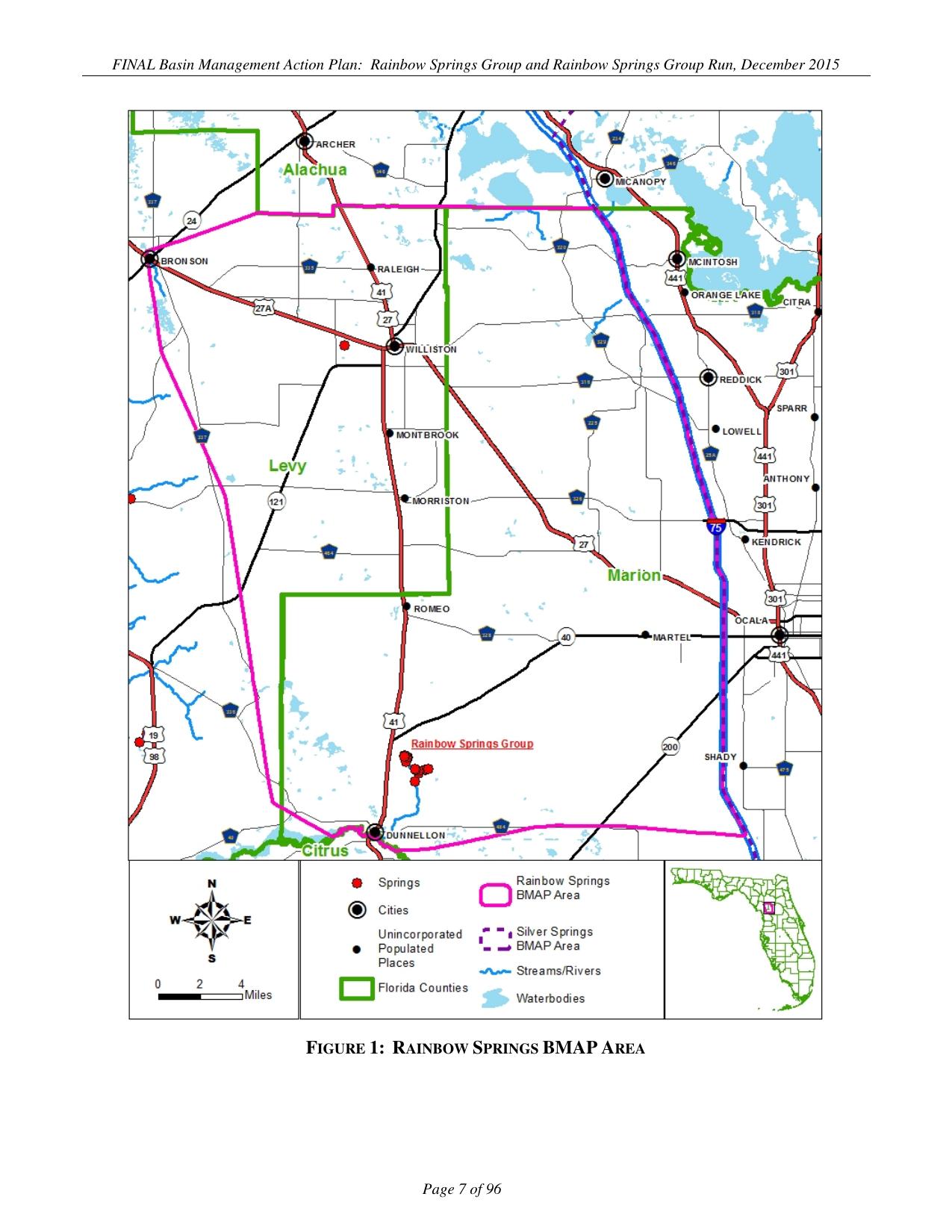 Figure 1: Rainbow Springs BMAP Area