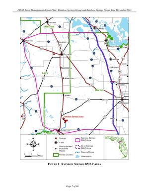 [Figure 1: Rainbow Springs BMAP Area]