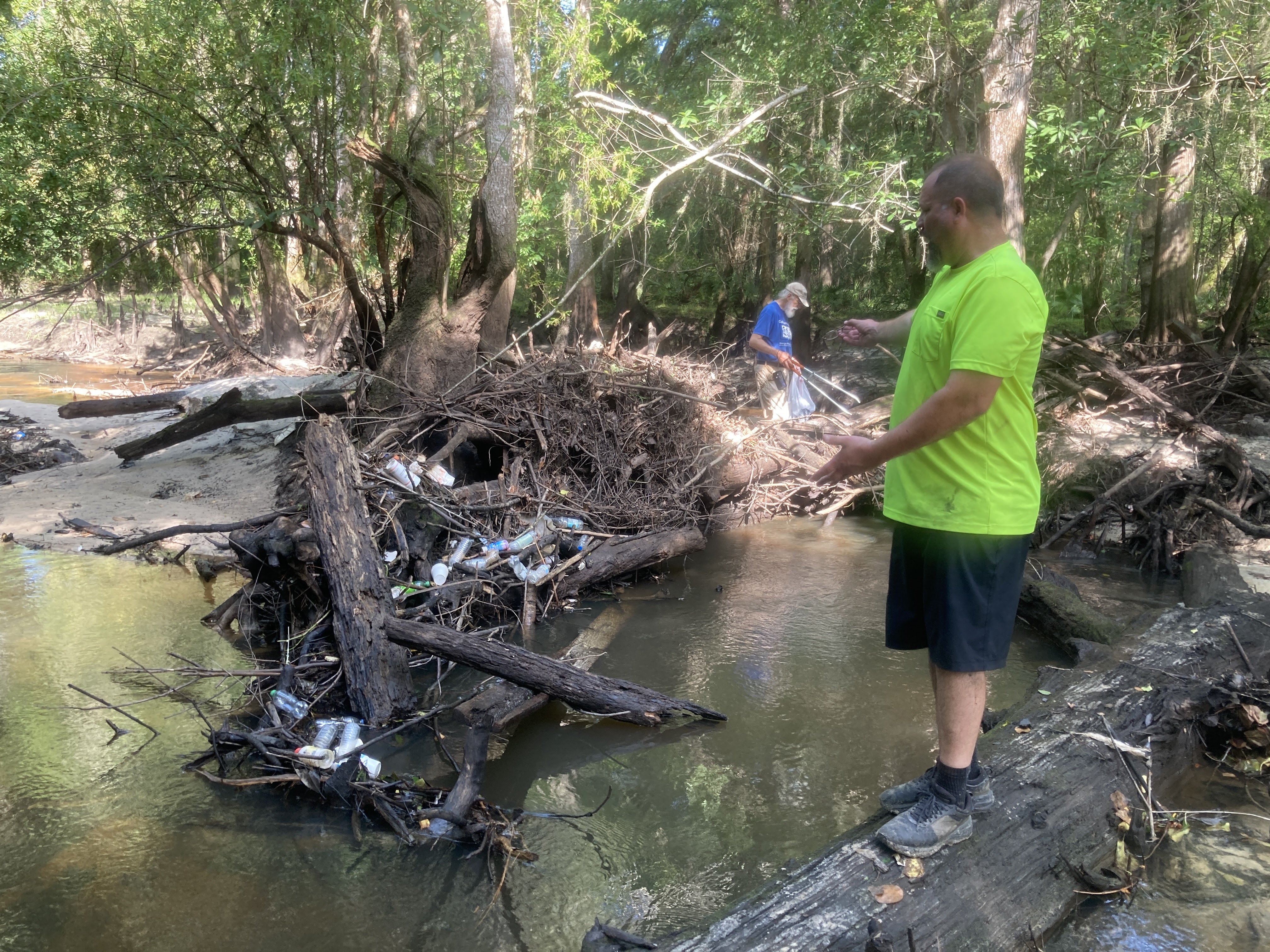 Bobby McKenzie surveying the trash --Gretchen Quarterman