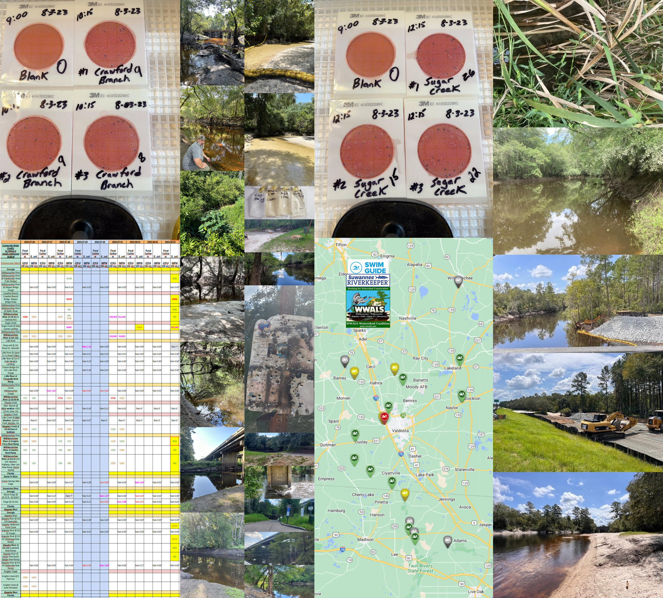 Chart, Rivers, Swim Guide Map 2023-08-03