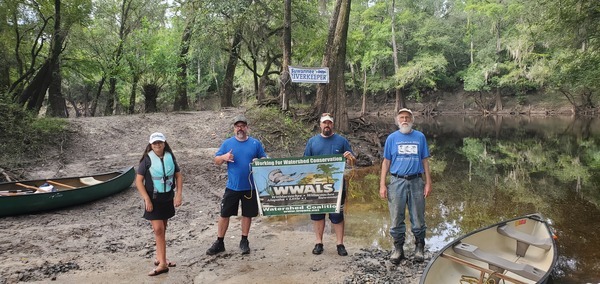 Banners at Knights Ferry Boat Ramp with jsq, 09:24:29, 30.7122411, -83.4554007