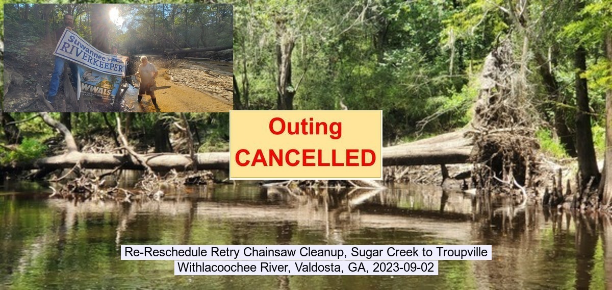 FB: Cancelled due to river flood levels after Hurricane Idalia