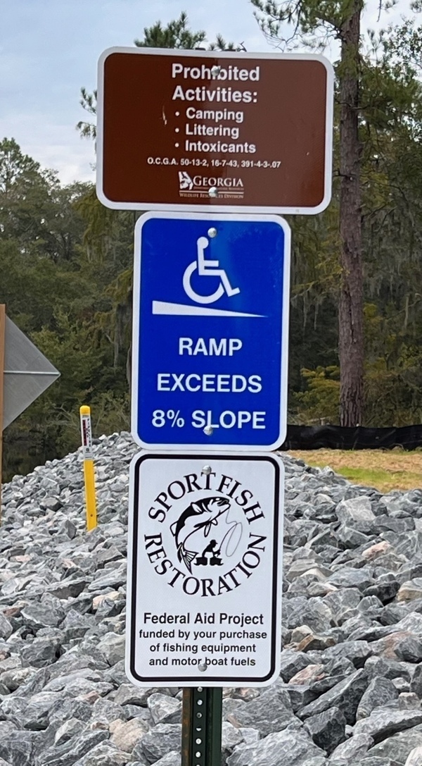 Prohibited, Lakeland Boat Ramp, Alapaha River @ GA 122 2023-09-07