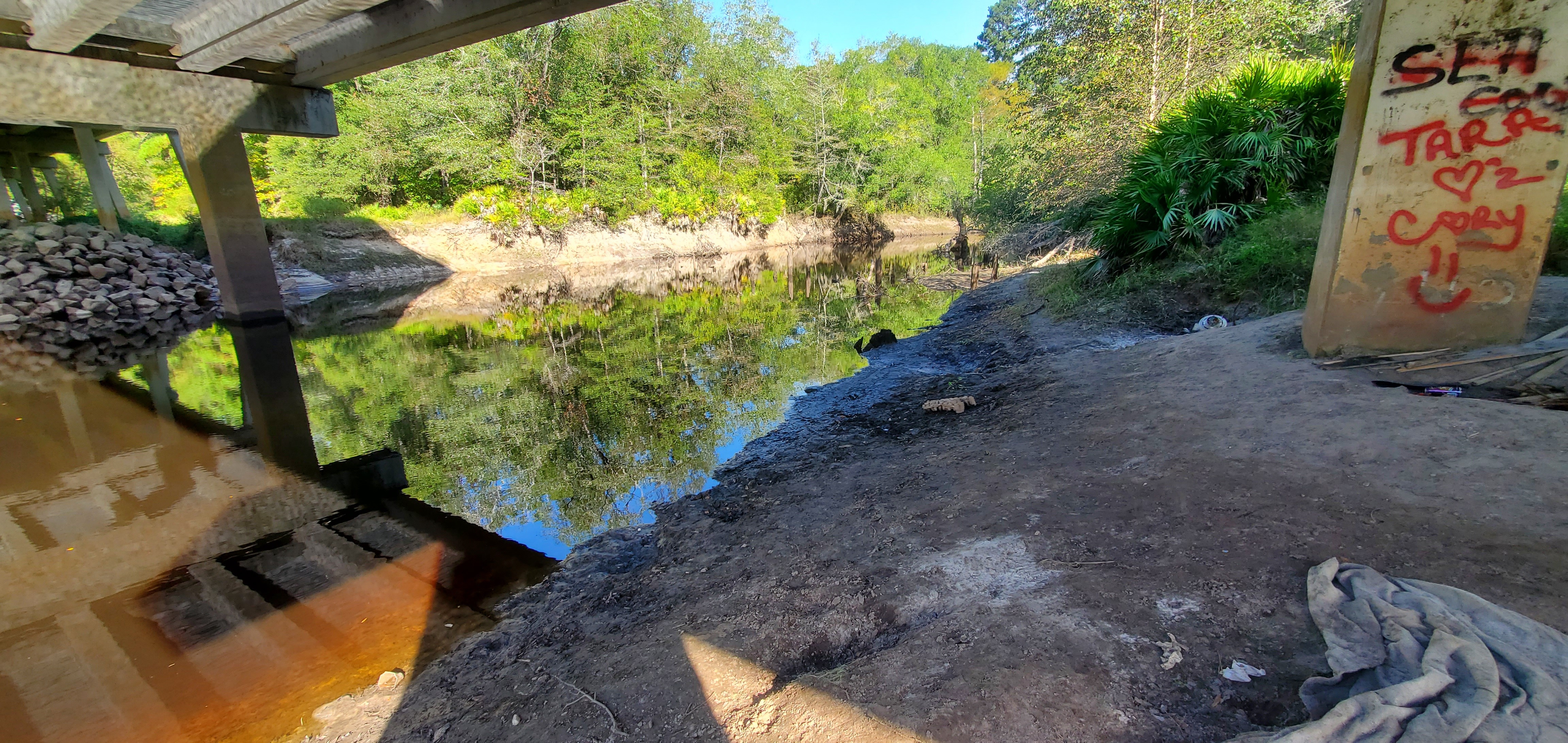 Trash under Hagan Bridge, GA 122 @ Withlacoochee River 2023-10-05