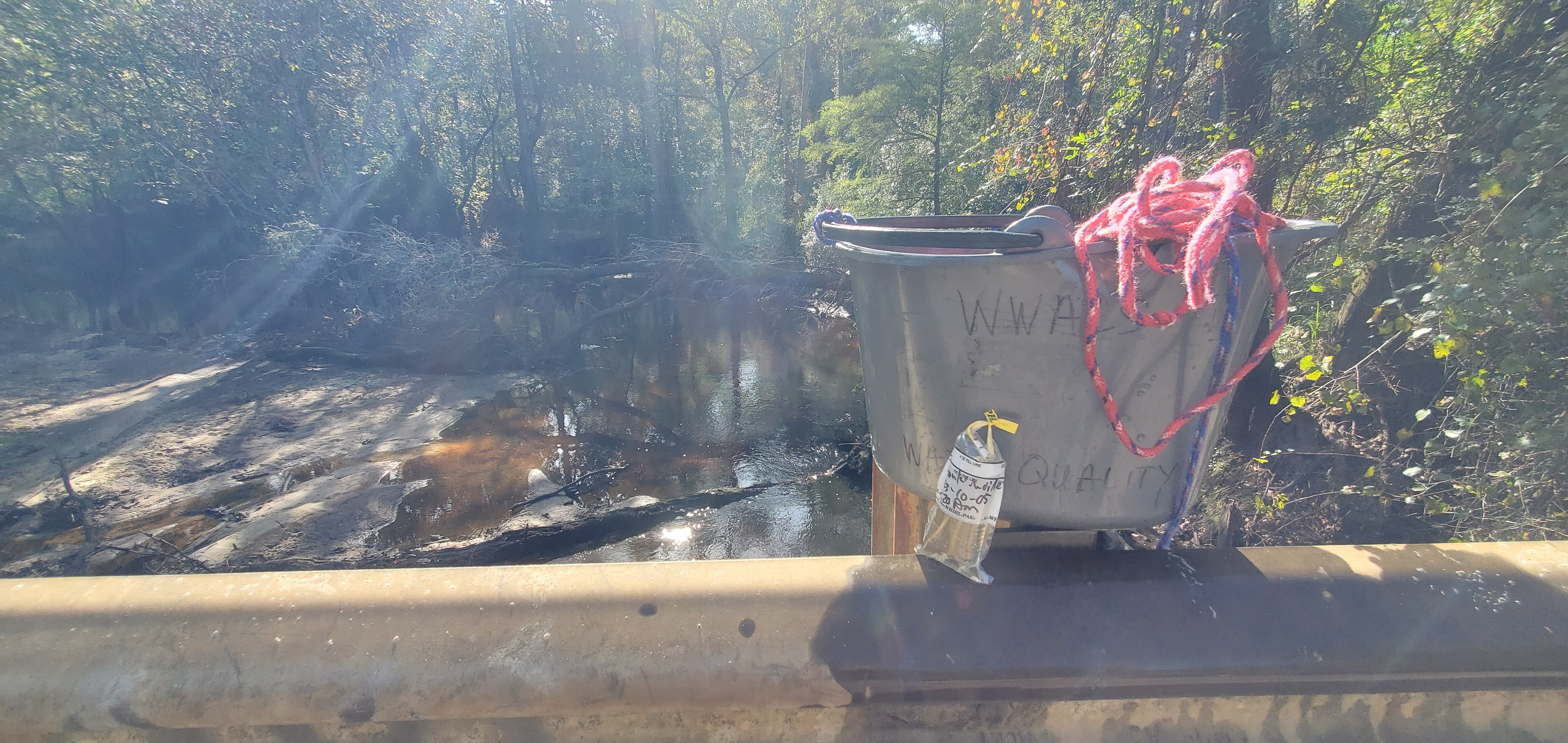 Sample downstream, Franklinville Landing, Withlacoochee River 2023-10-05