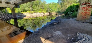 [Trash under Hagan Bridge, GA 122 @ Withlacoochee River 2023-10-05]