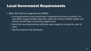 [Local Government Requirements]