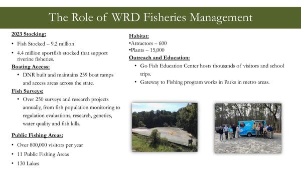 The Role of WRD Fisheries Management