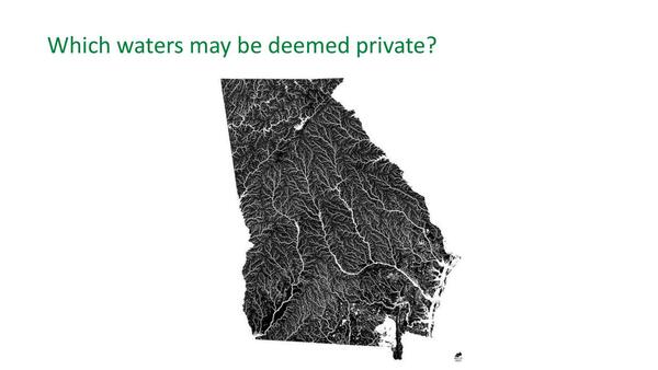 Which waters may be deemed private?