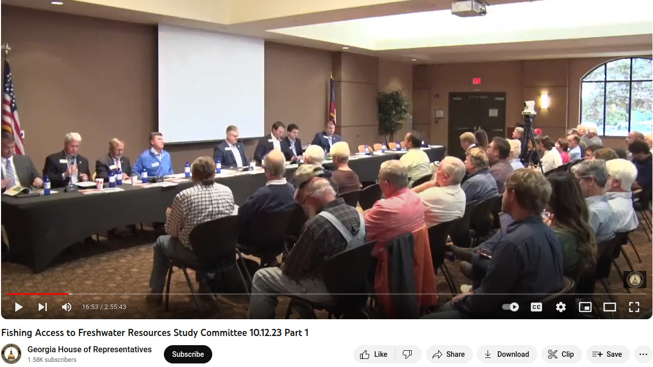 Fishing Access to Freshwater Resources Study Committee 10.12.23 Part 1