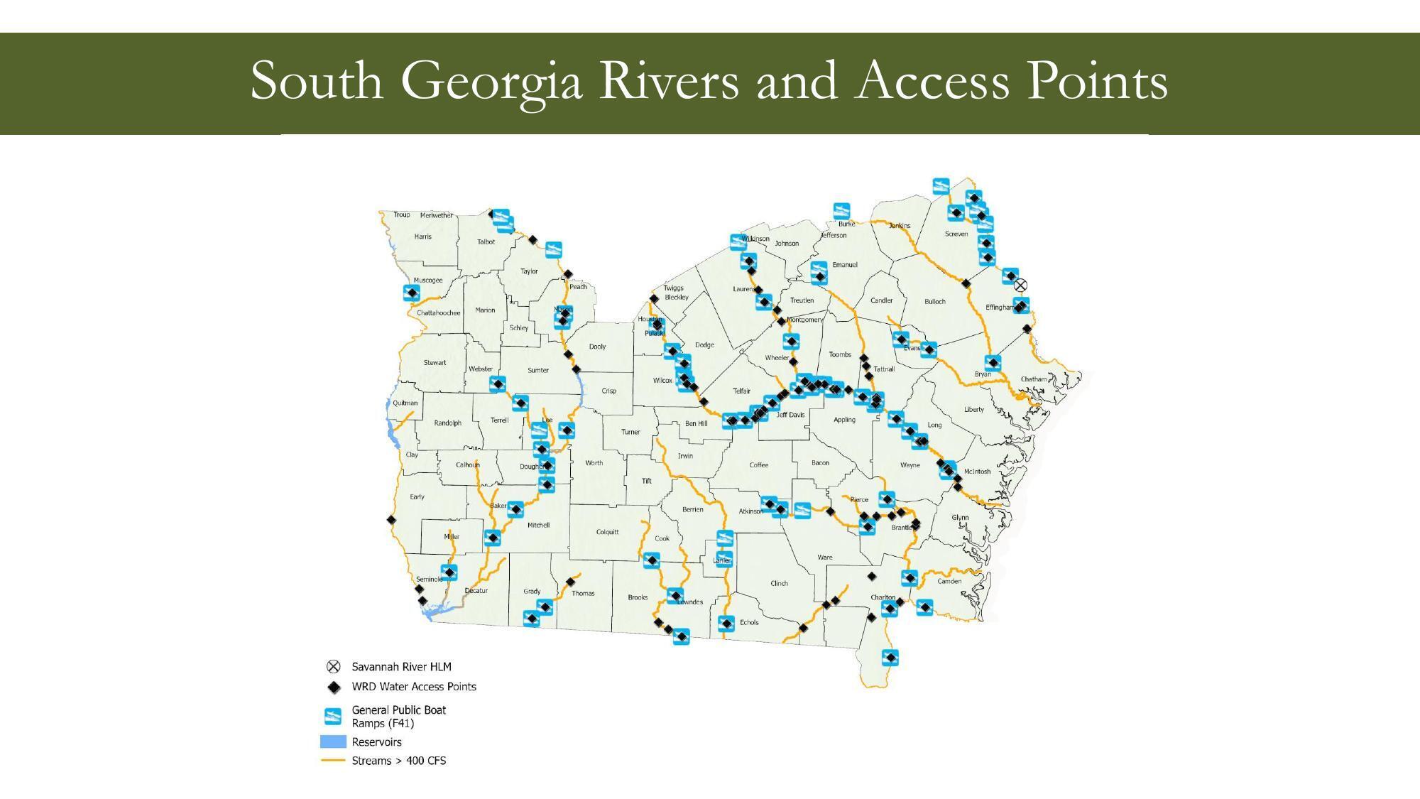 South Georgia Rivers and Access Points