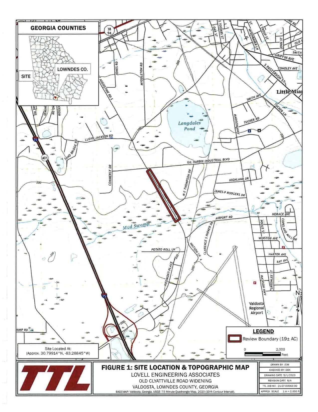 FIGURE 1: SITE LOCATION & TOPOGRAPHIC MAP