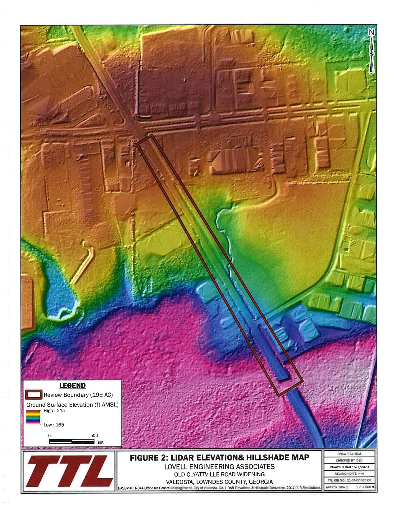 FIGURE 2: LIDAR ELEVATION & HILLSHADE MAP