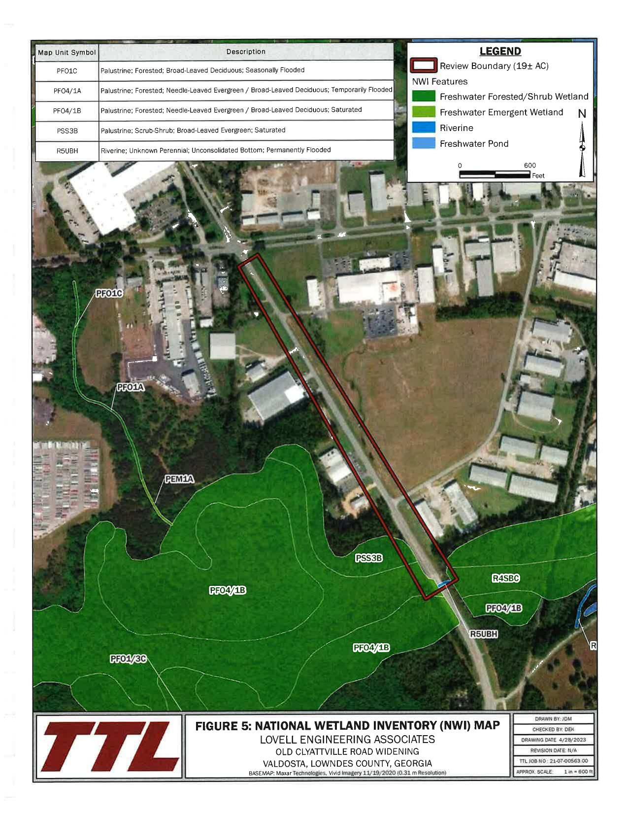 FIGURE 5: NATIONAL WETLAND INVENTORY (NWI) MAP. |} = —]