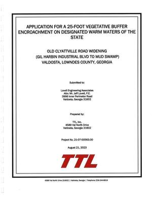 [Cover page, TTL Application, Old-Clayattville-Road-Widening-BV-092-23-01-0003]